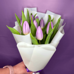 Букет “9 лілових тюльпанів”